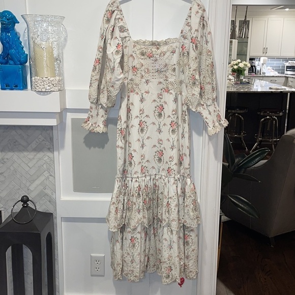 LoveShackFancy Toulon Eyelet Ruffle Dress NWT - Picture 11 of 16